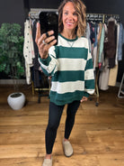 My Hero Oversized Wide Stripe Crewneck-Sweaters-JOA-Anna Kaytes Boutique, Women's Fashion Boutique in Grinnell, Iowa