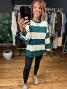 My Hero Oversized Wide Stripe Crewneck-Sweaters-JOA-Anna Kaytes Boutique, Women's Fashion Boutique in Grinnell, Iowa