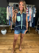 Reach For You Peplum Button-Down Top-Sleeveless-Entro-Anna Kaytes Boutique, Women's Fashion Boutique in Grinnell, Iowa