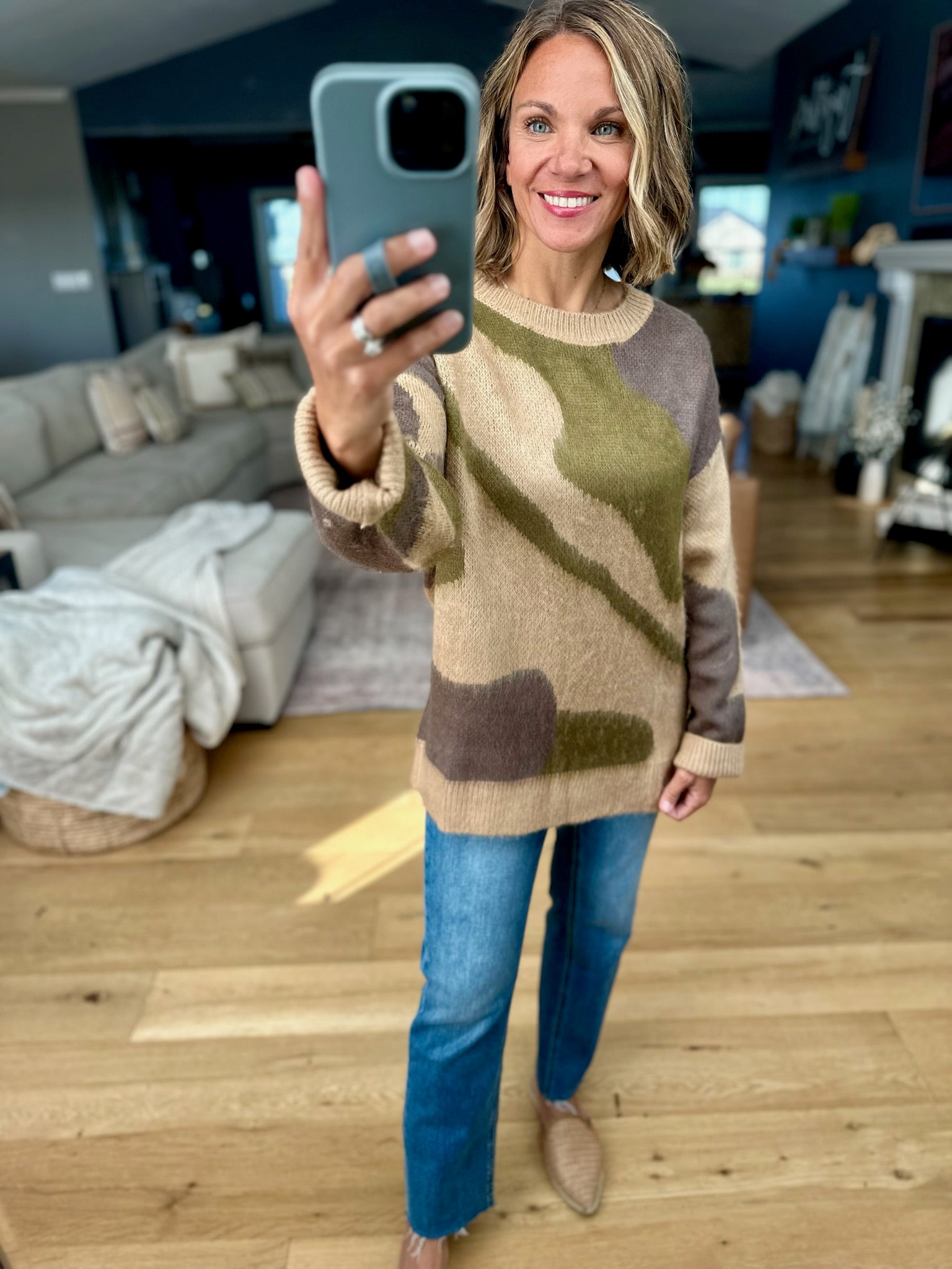 Fresh Start Patterned Sweater-Blu Ivy-Anna Kaytes Boutique, Women's Fashion Boutique in Grinnell, Iowa