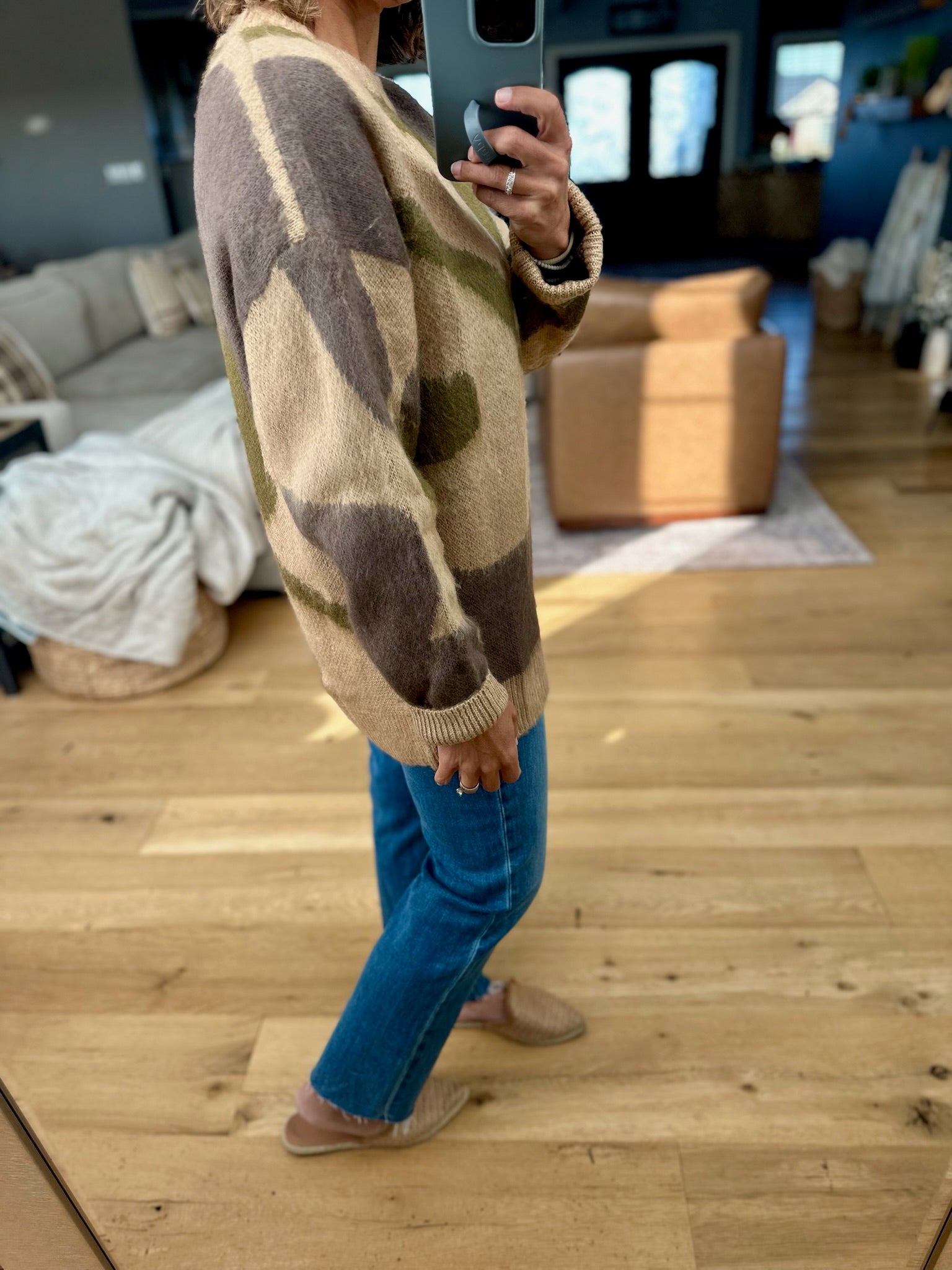 Fresh Start Patterned Sweater-sweater-Blu Ivy-Anna Kaytes Boutique, Women's Fashion Boutique in Grinnell, Iowa