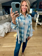 Casual Day Raw-Hem Boyfriend Flannel-Aemi & Co-Anna Kaytes Boutique, Women's Fashion Boutique in Grinnell, Iowa