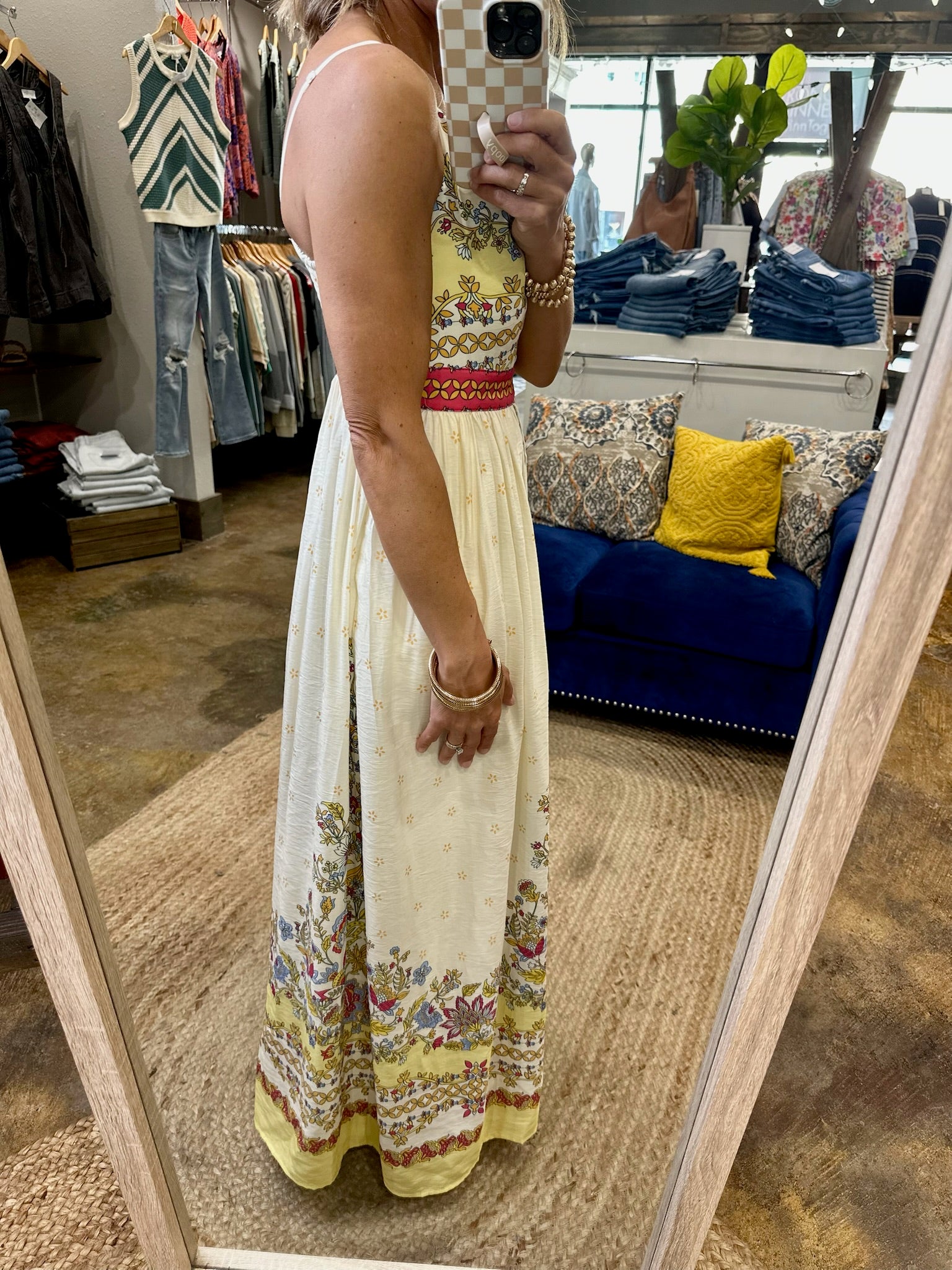 Find Your Path Pocket Maxi Dress - Yellow Multi-Skies Are Blue-Anna Kaytes Boutique, Women's Fashion Boutique in Grinnell, Iowa