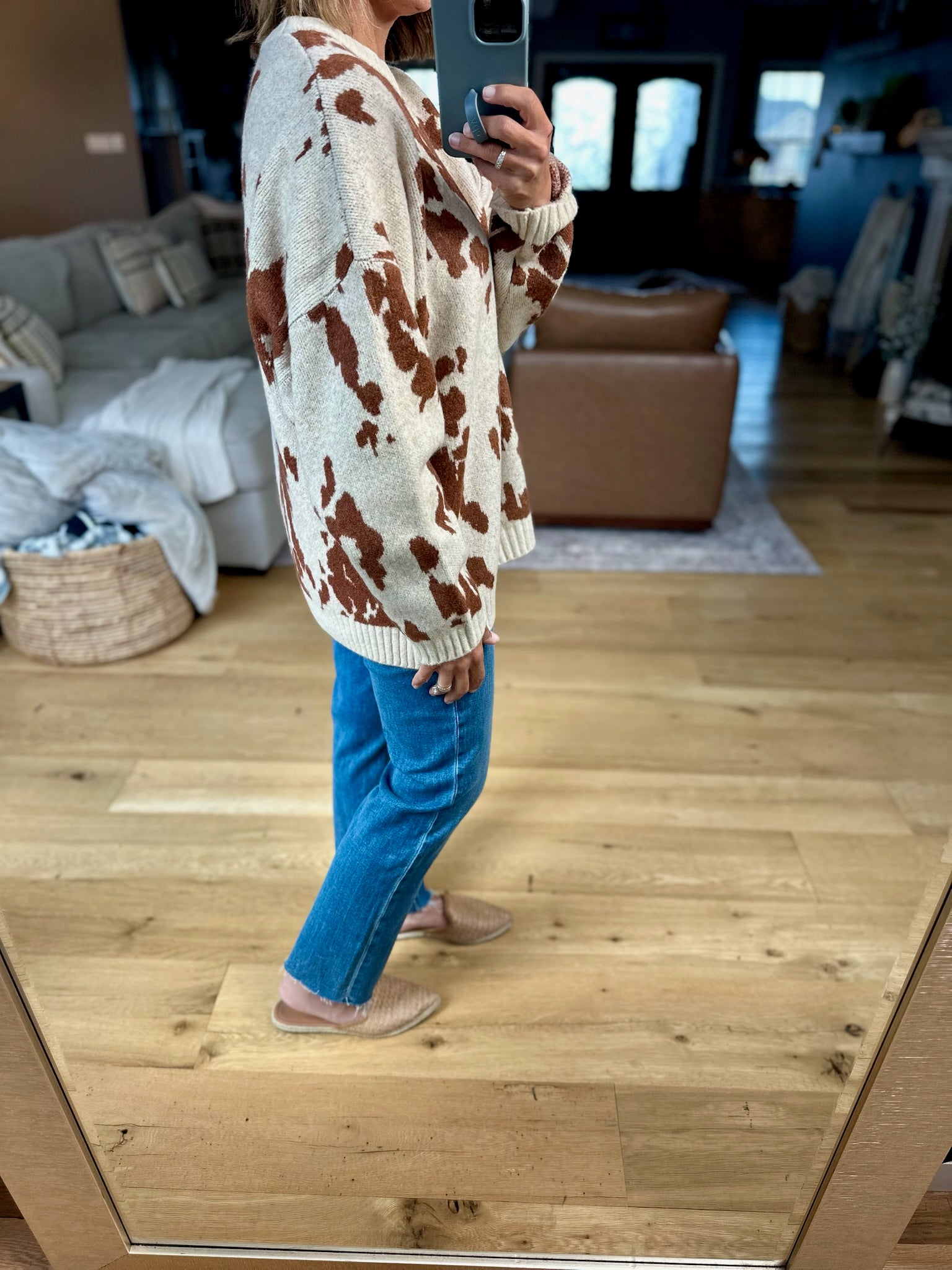Spotted By You Printed Sweater-By Together-Anna Kaytes Boutique, Women's Fashion Boutique in Grinnell, Iowa