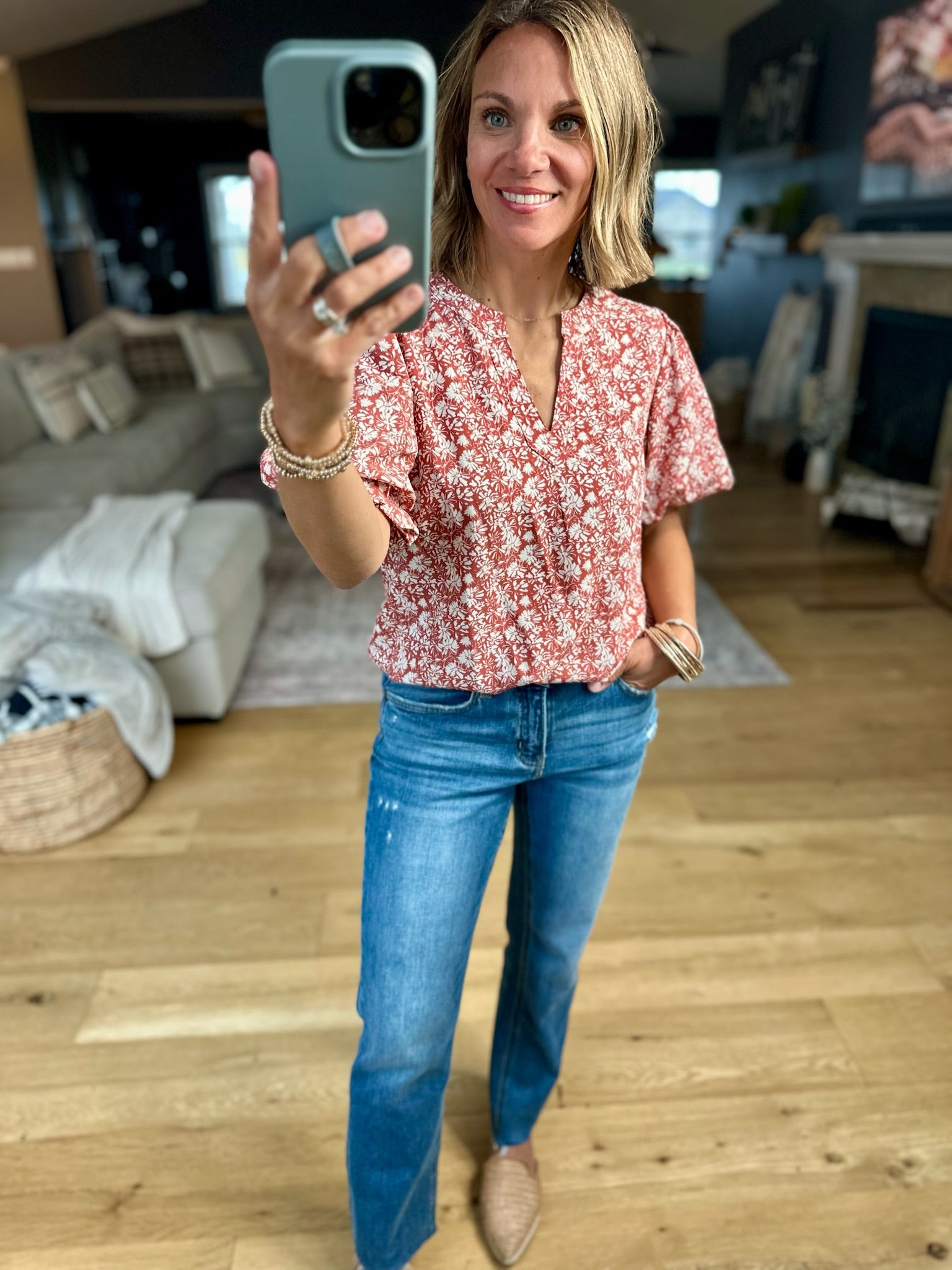 Warmth Of Wildflowers Floral Top-Anniewear-Anna Kaytes Boutique, Women's Fashion Boutique in Grinnell, Iowa