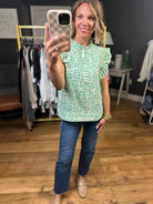 Something Just Like This Flutter Sleeve Top - Green-Jodifl-Anna Kaytes Boutique, Women's Fashion Boutique in Grinnell, Iowa