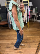 Something Just Like This Flutter Sleeve Top - Green-Jodifl-Anna Kaytes Boutique, Women's Fashion Boutique in Grinnell, Iowa