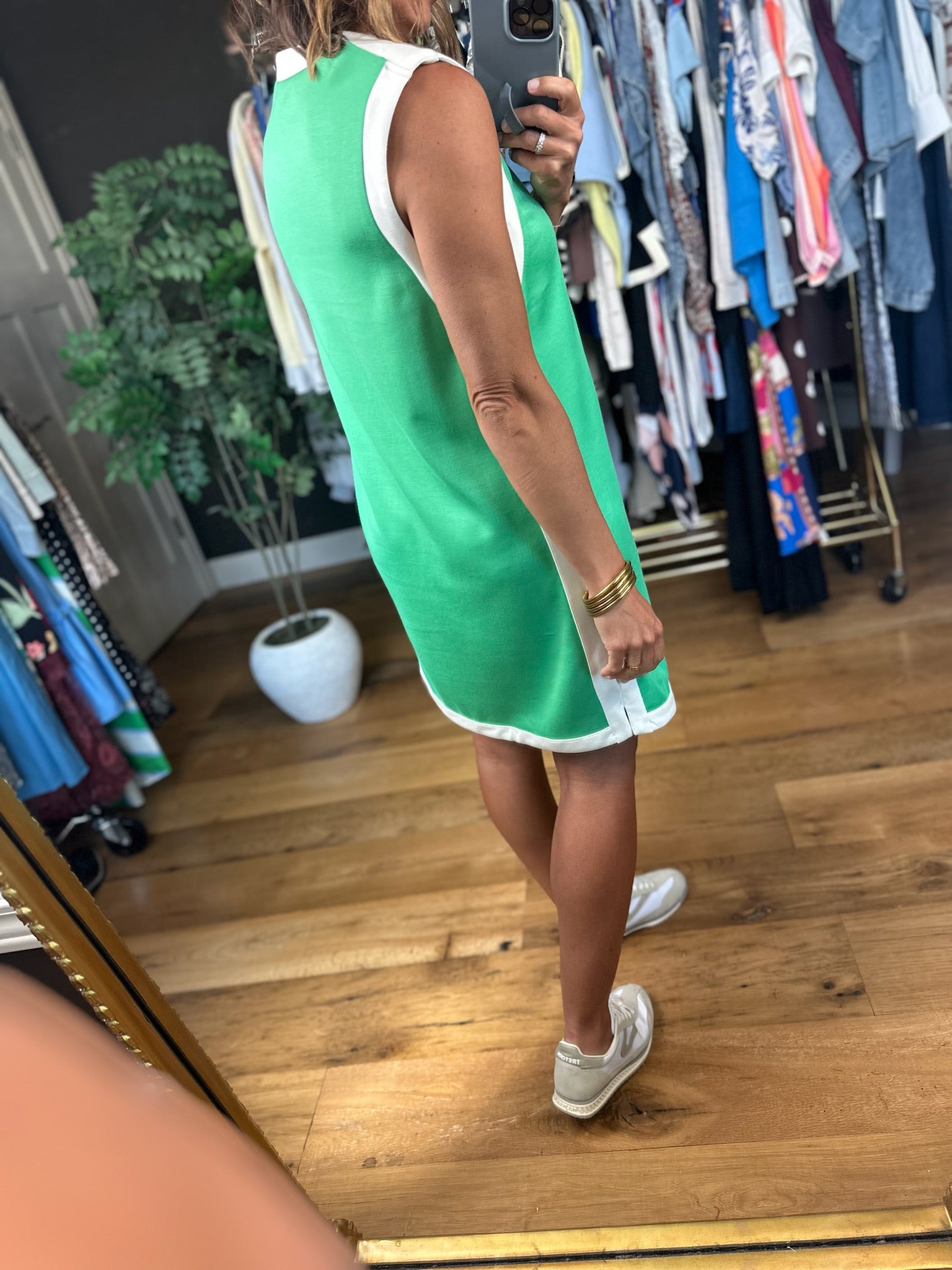Good Energy Scuba V-Neck Dress-Dresses-Entro-Anna Kaytes Boutique, Women's Fashion Boutique in Grinnell, Iowa