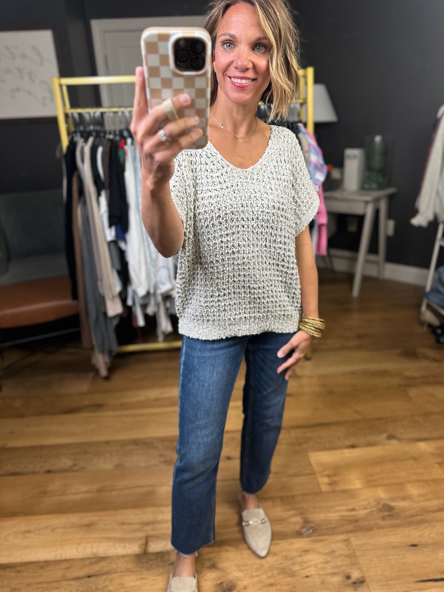 Waiting For You Knit Top - Sand-Eesome-Anna Kaytes Boutique, Women's Fashion Boutique in Grinnell, Iowa