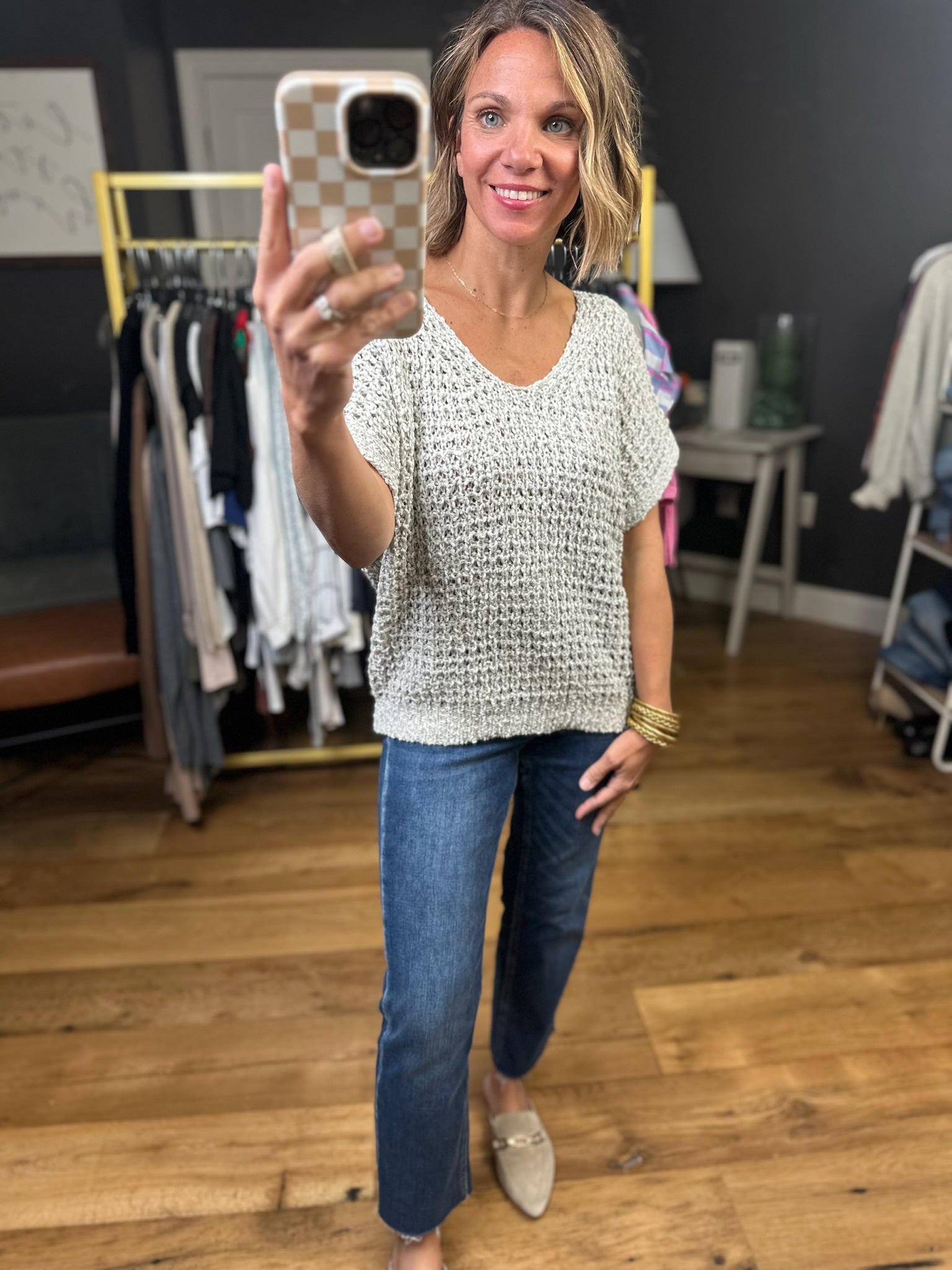 Waiting For You Knit Top - Sand-Eesome-Anna Kaytes Boutique, Women's Fashion Boutique in Grinnell, Iowa