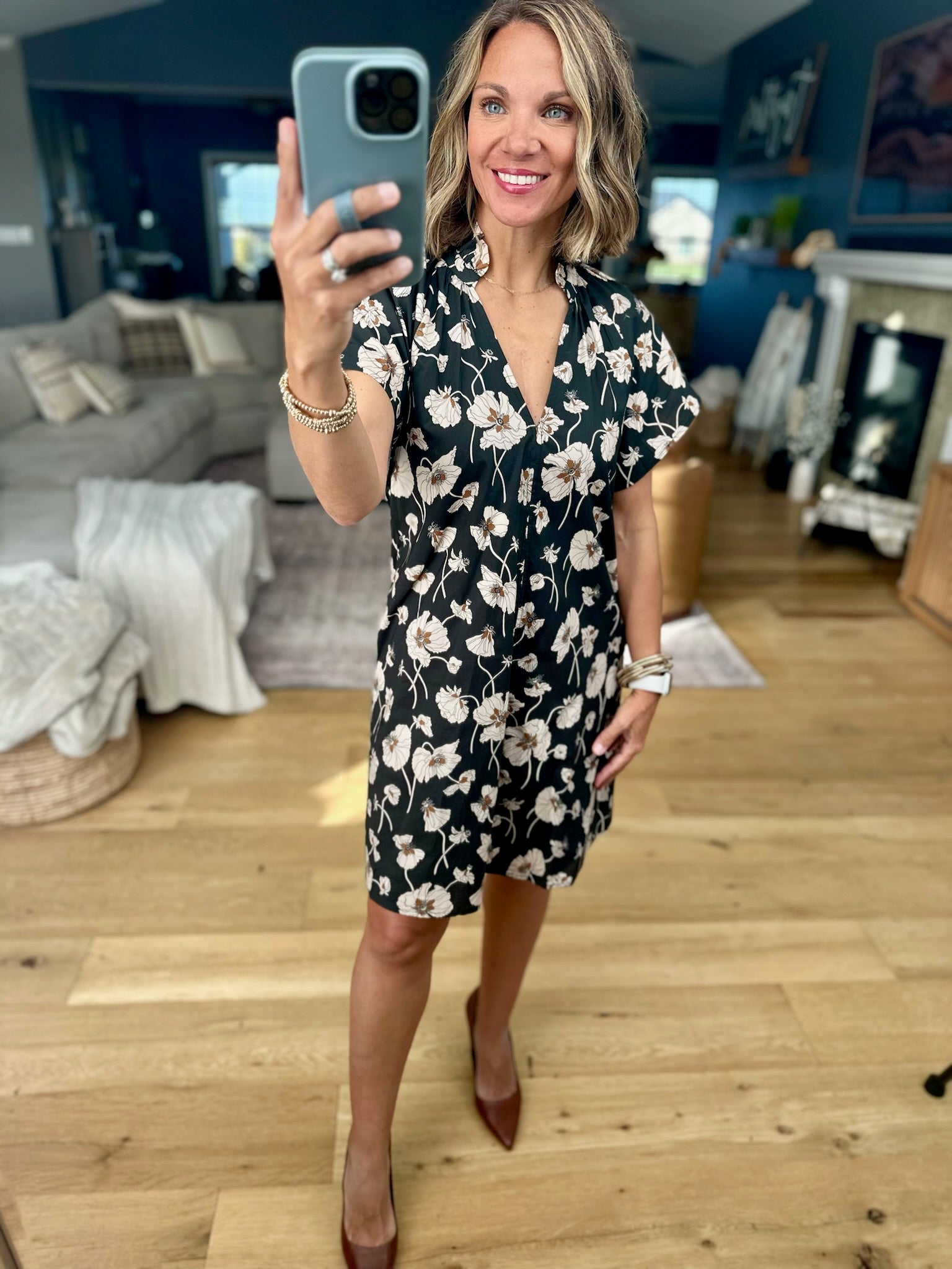 Looking To The Future Floral Dress-THML-Anna Kaytes Boutique, Women's Fashion Boutique in Grinnell, Iowa