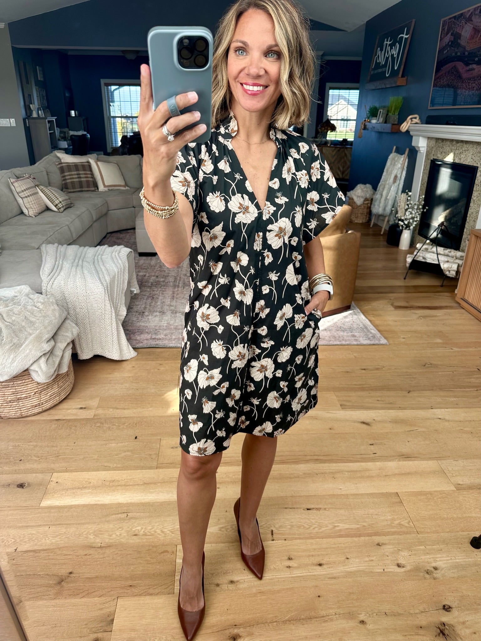 Looking To The Future Floral Dress-THML-Anna Kaytes Boutique, Women's Fashion Boutique in Grinnell, Iowa