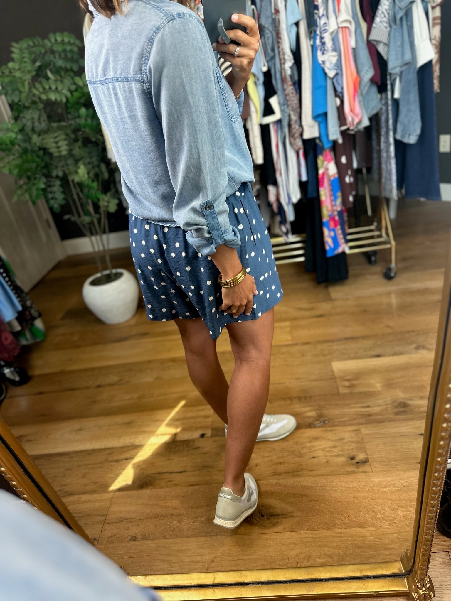 Heading Up Button-Down Tencel Top-Long Sleeves-Doe & Rae-Anna Kaytes Boutique, Women's Fashion Boutique in Grinnell, Iowa