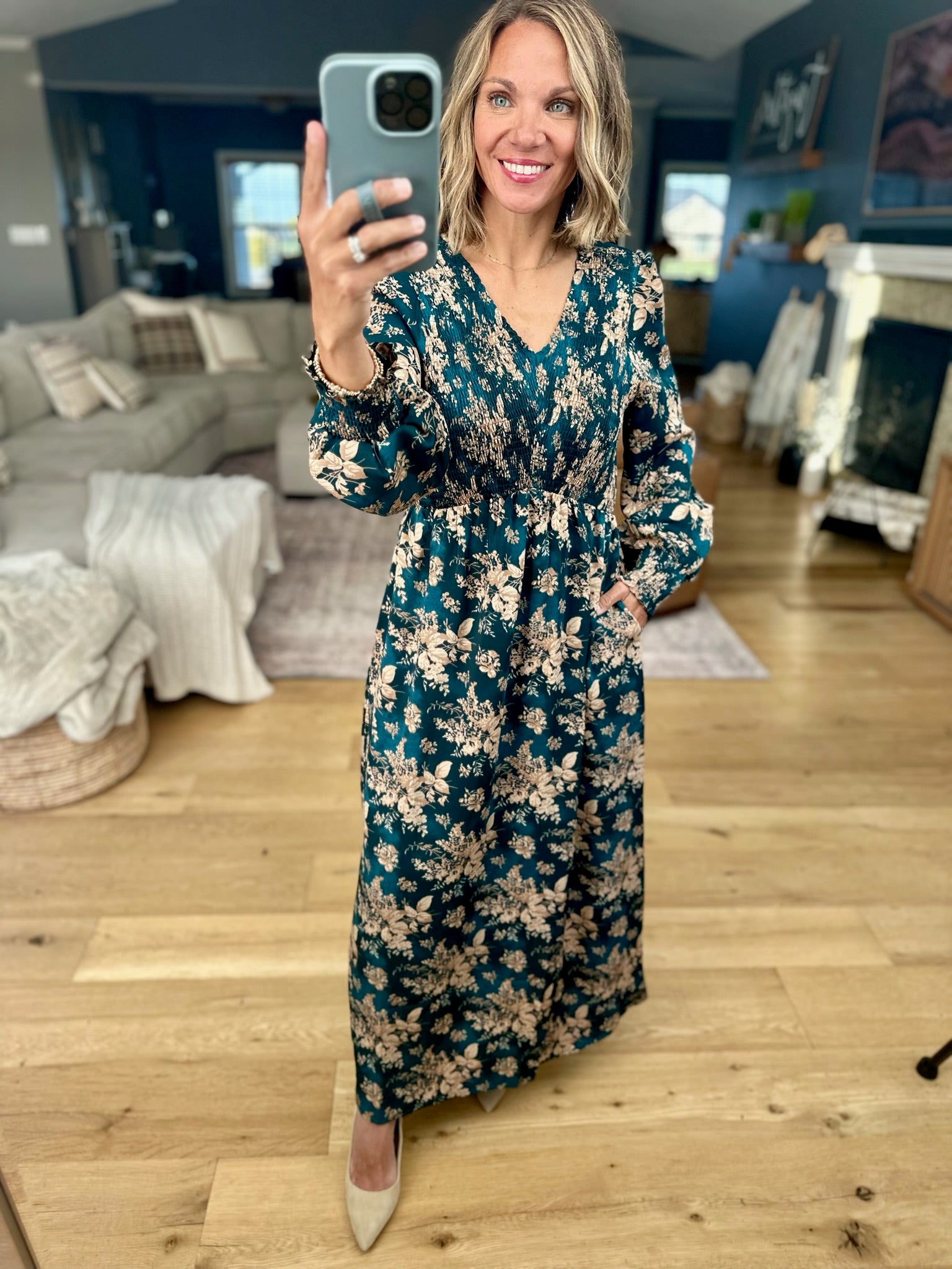 The Only Way Floral Pocket Maxi Dress-Hayden-Anna Kaytes Boutique, Women's Fashion Boutique in Grinnell, Iowa