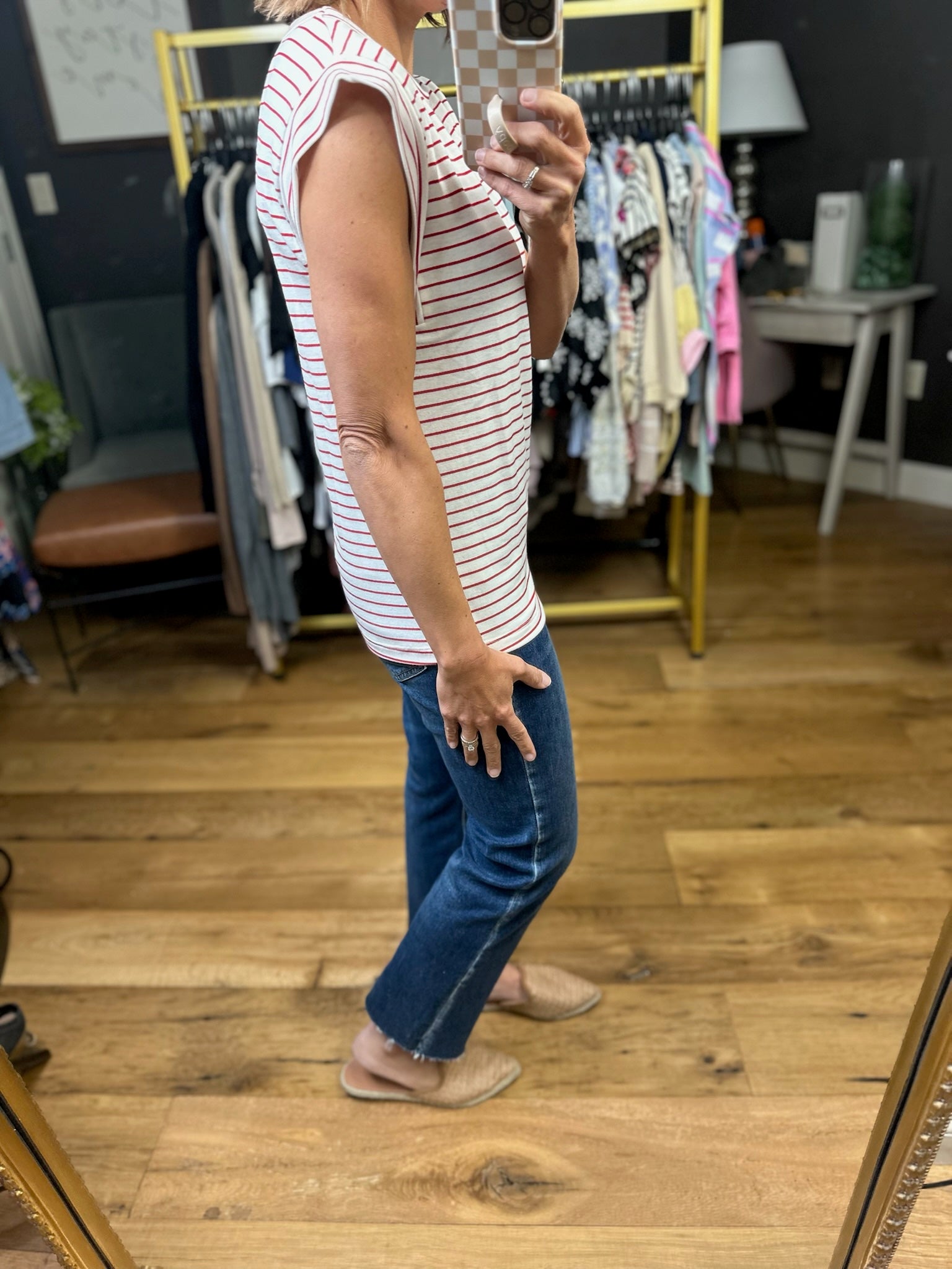 The Right Questions Striped Cap-Sleeve Top - Multiple Options-Staccato-Anna Kaytes Boutique, Women's Fashion Boutique in Grinnell, Iowa