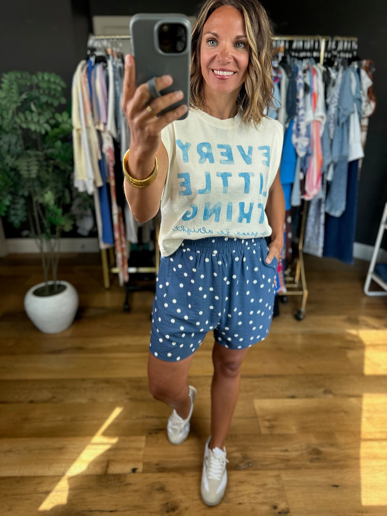 The Dani Polka-Dot Pocket Short-Shorts-Anna Kaytes Boutique-Anna Kaytes Boutique, Women's Fashion Boutique in Grinnell, Iowa