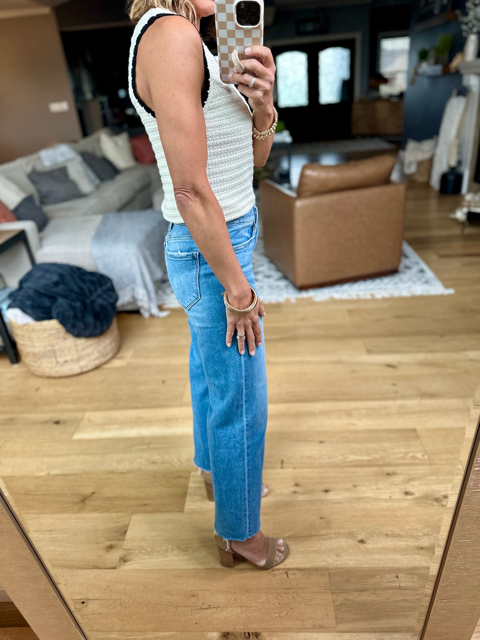 The Aleah High-Rise Slim Wide Crop Denim-Flying Monkey-Anna Kaytes Boutique, Women's Fashion Boutique in Grinnell, Iowa