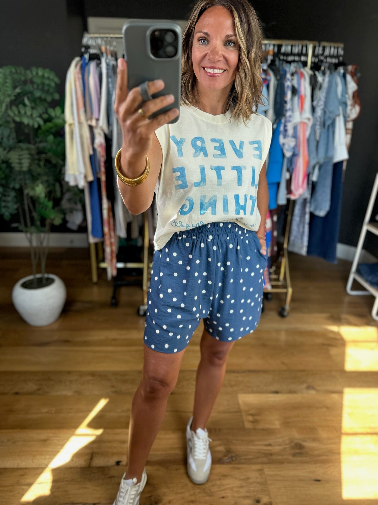 The Dani Polka-Dot Pocket Short-Shorts-Anna Kaytes Boutique-Anna Kaytes Boutique, Women's Fashion Boutique in Grinnell, Iowa