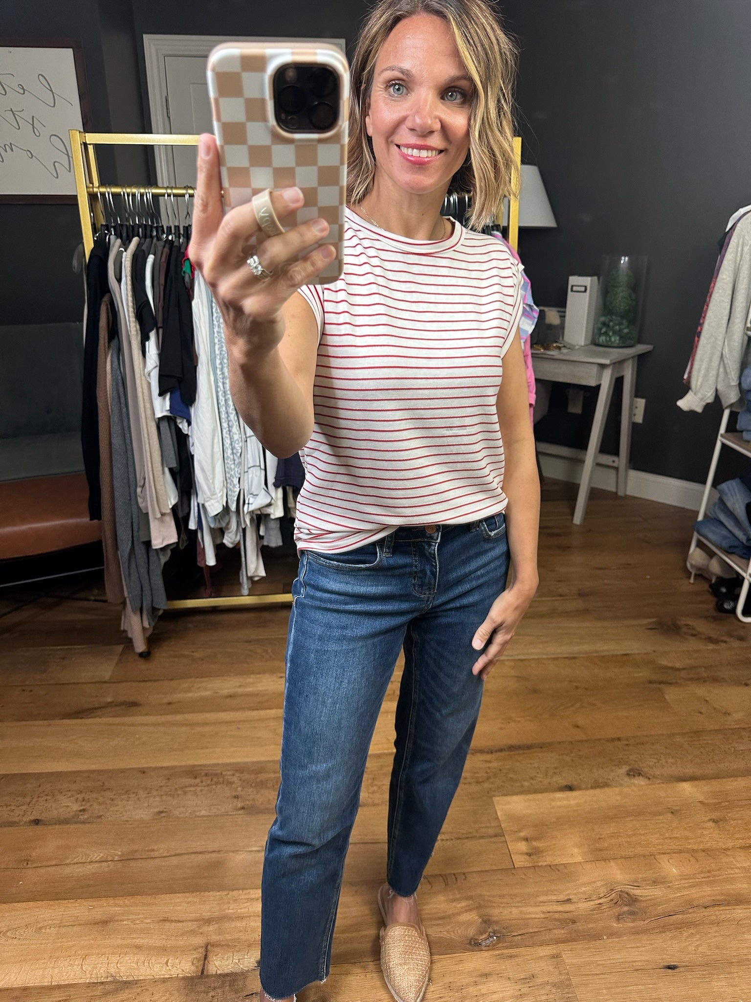 The Right Questions Striped Cap-Sleeve Top - Multiple Options-Staccato-Anna Kaytes Boutique, Women's Fashion Boutique in Grinnell, Iowa