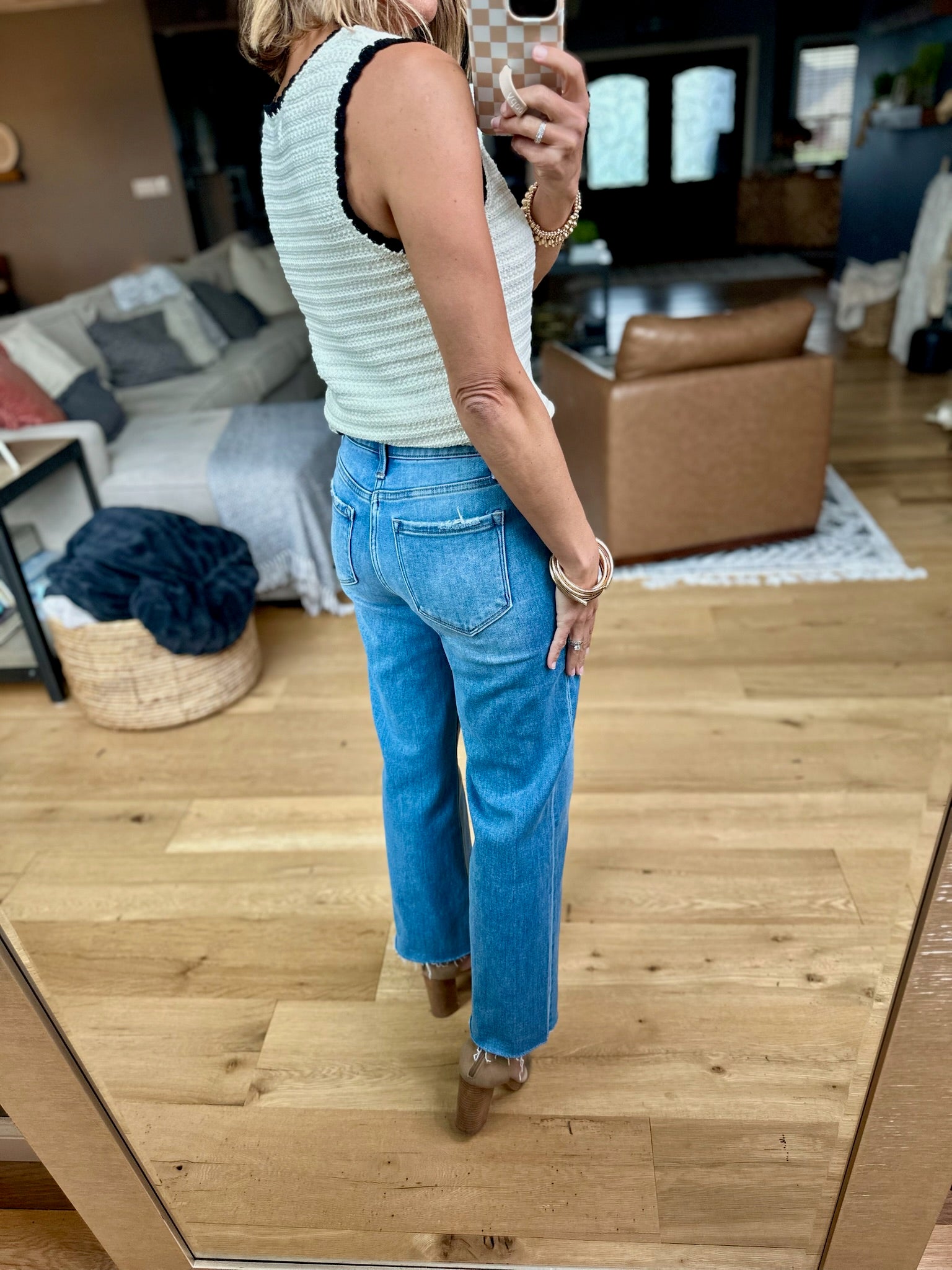 The Aleah High-Rise Slim Wide Crop Denim-Flying Monkey-Anna Kaytes Boutique, Women's Fashion Boutique in Grinnell, Iowa