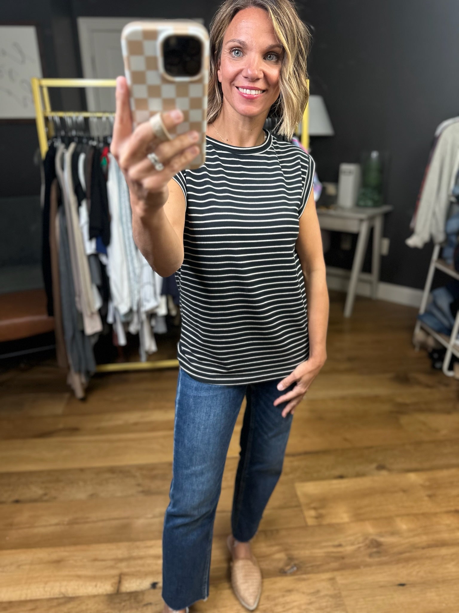 The Right Questions Striped Cap-Sleeve Top - Multiple Options-Staccato-Anna Kaytes Boutique, Women's Fashion Boutique in Grinnell, Iowa