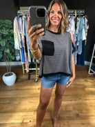 A Good Day Plaid Contrasting Top-Short Sleeves-Very J-Anna Kaytes Boutique, Women's Fashion Boutique in Grinnell, Iowa