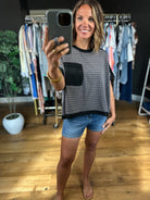 A Good Day Plaid Contrasting Top-Short Sleeves-Very J-Anna Kaytes Boutique, Women's Fashion Boutique in Grinnell, Iowa