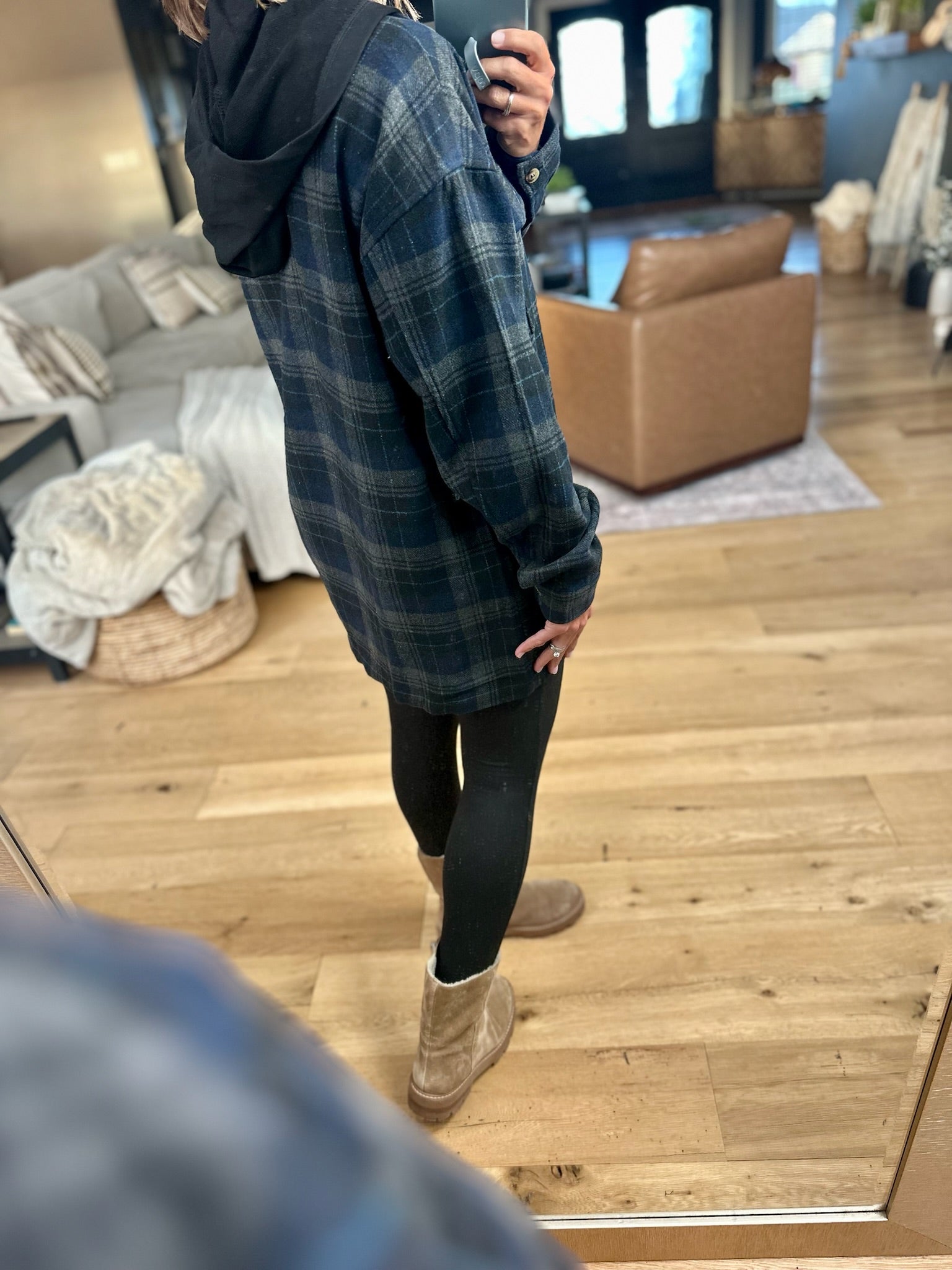 Around The Corner Hooded Shacket-Doe & Rae-Anna Kaytes Boutique, Women's Fashion Boutique in Grinnell, Iowa