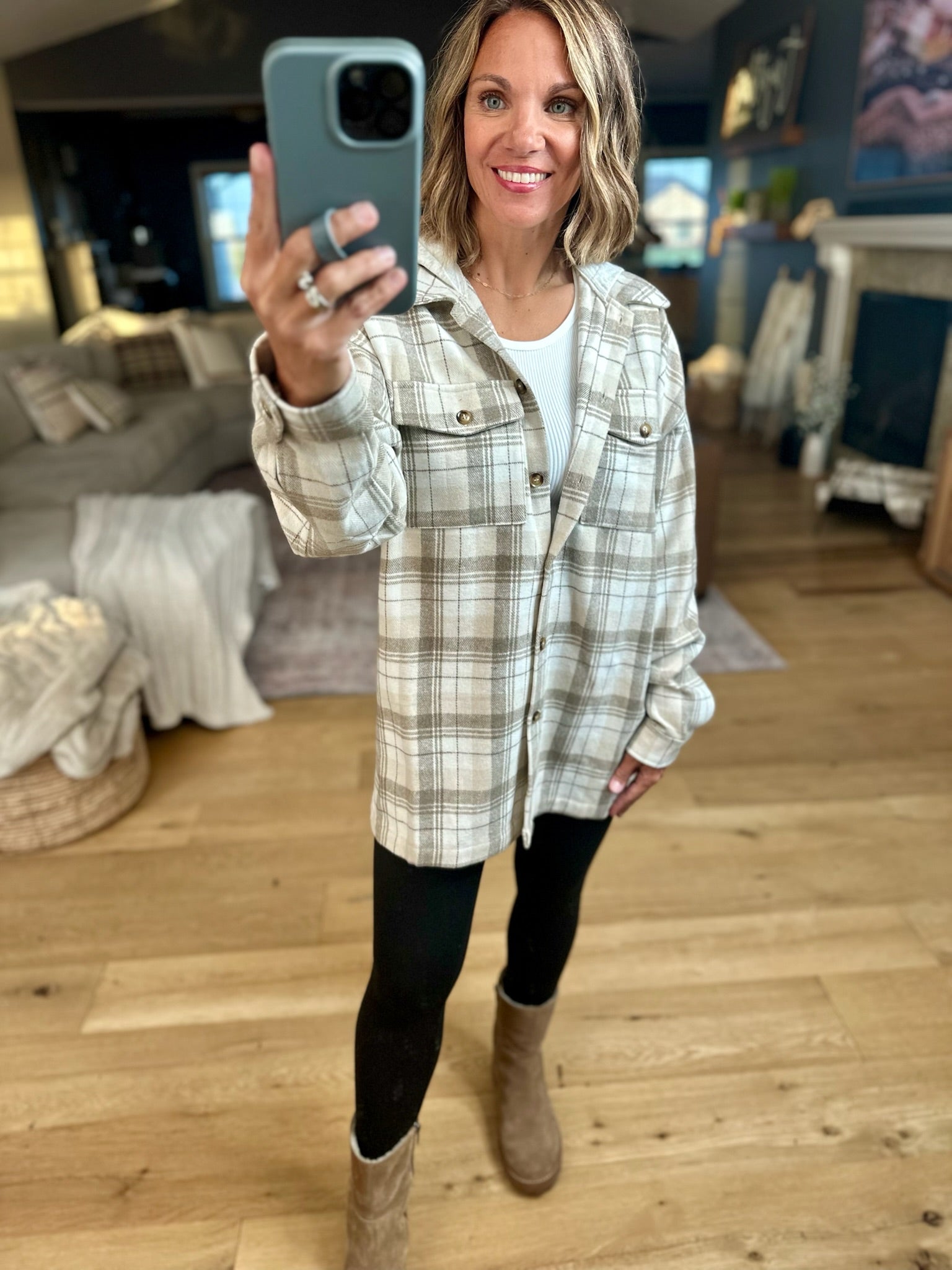 Around The Corner Hooded Shacket-Doe & Rae-Anna Kaytes Boutique, Women's Fashion Boutique in Grinnell, Iowa