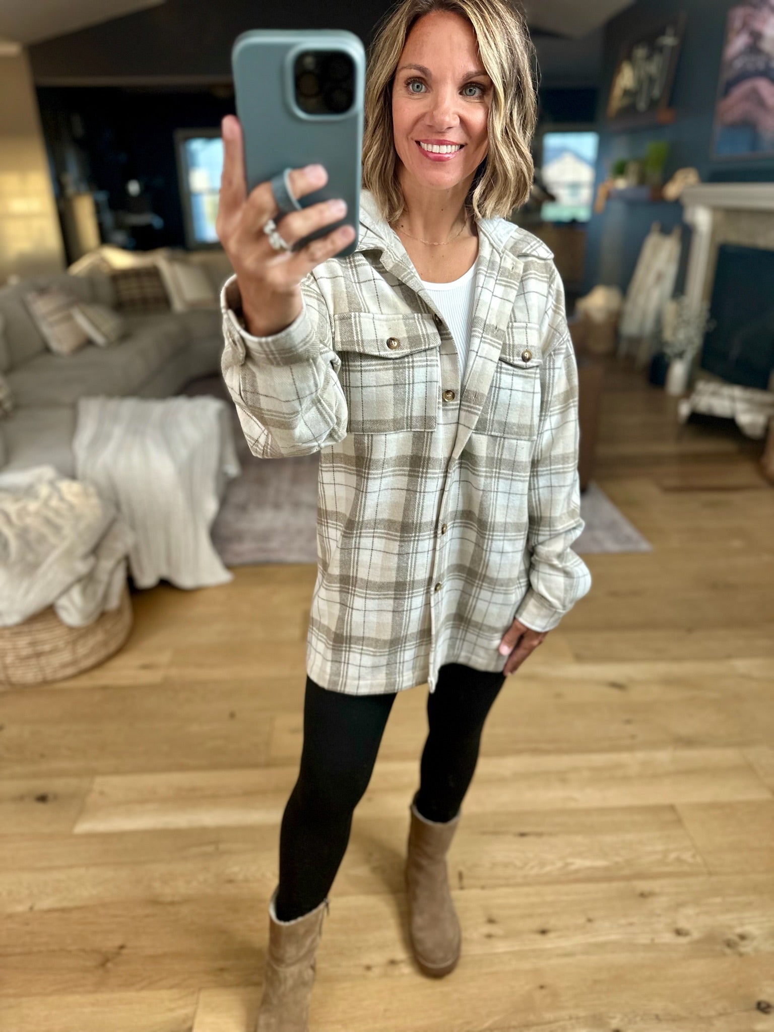 Around The Corner Hooded Shacket-Doe & Rae-Anna Kaytes Boutique, Women's Fashion Boutique in Grinnell, Iowa