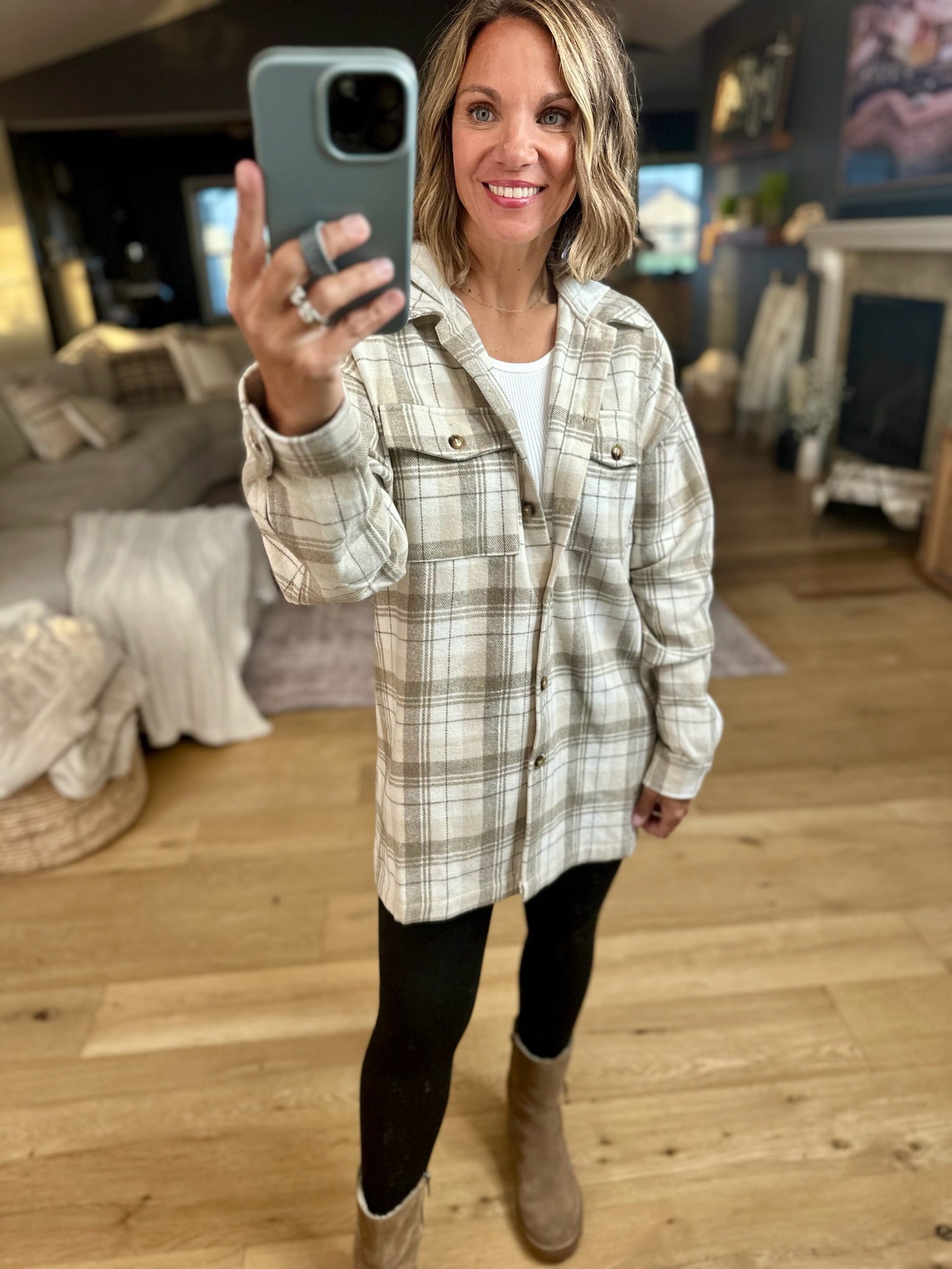 Around The Corner Hooded Shacket-Doe & Rae-Anna Kaytes Boutique, Women's Fashion Boutique in Grinnell, Iowa