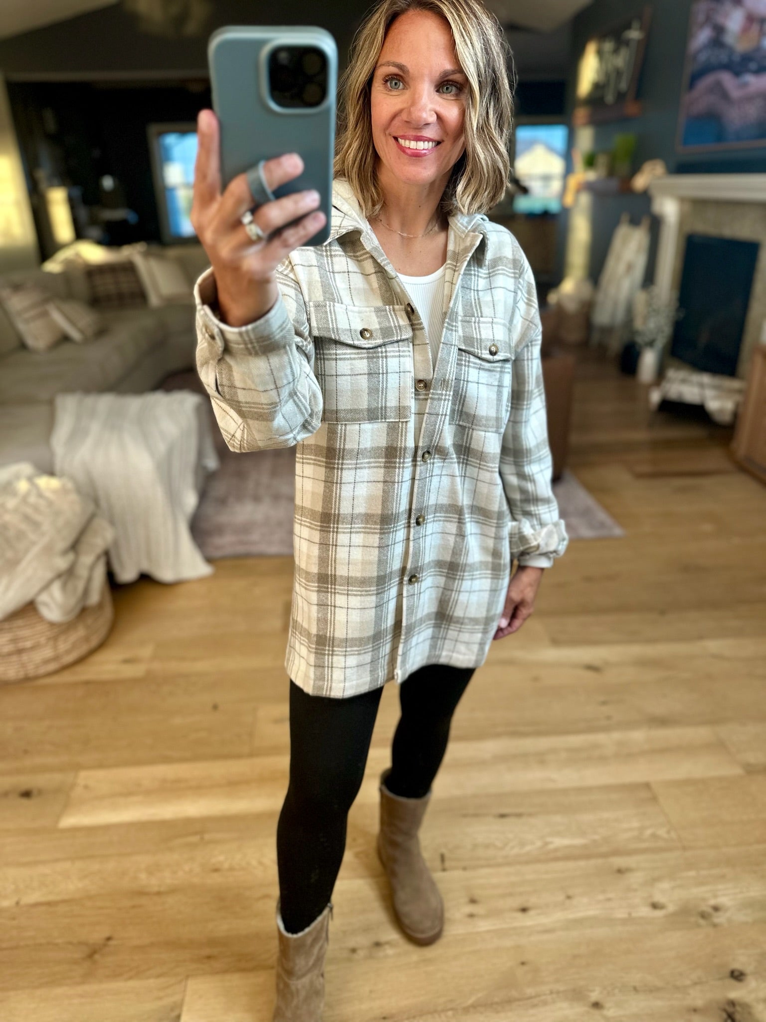 Around The Corner Hooded Shacket-Doe & Rae-Anna Kaytes Boutique, Women's Fashion Boutique in Grinnell, Iowa