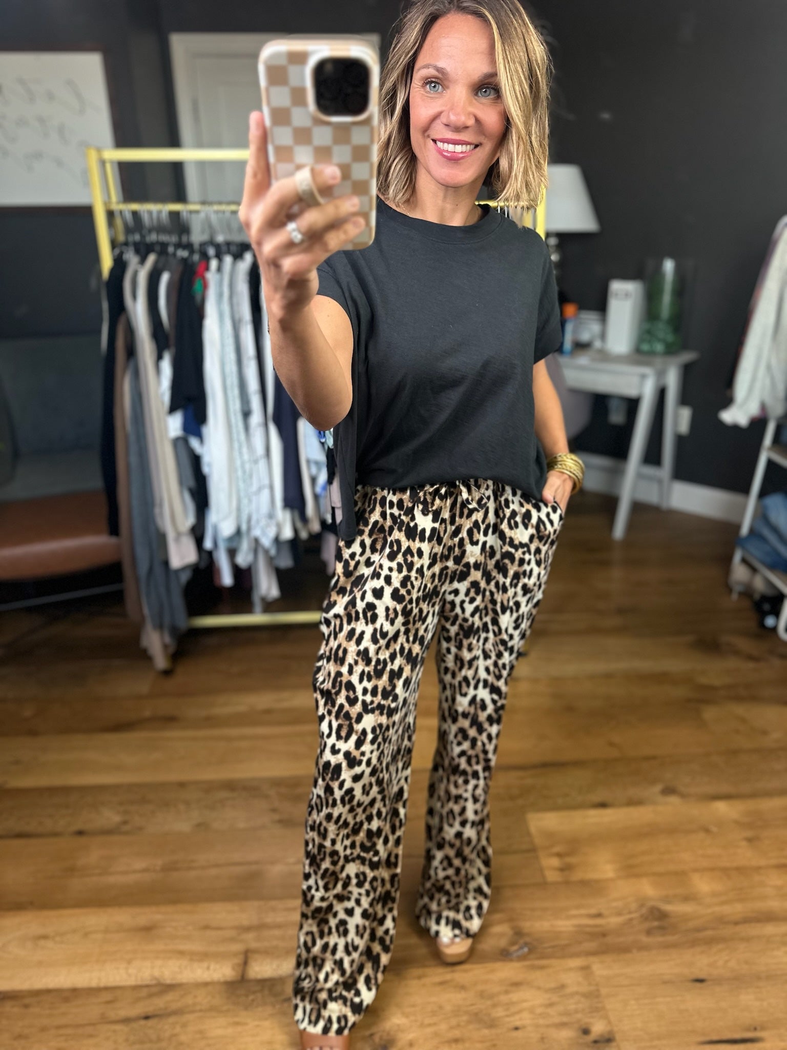 Got No Worries Animal Print Pant - Brown/Black-Wishlist-Anna Kaytes Boutique, Women's Fashion Boutique in Grinnell, Iowa