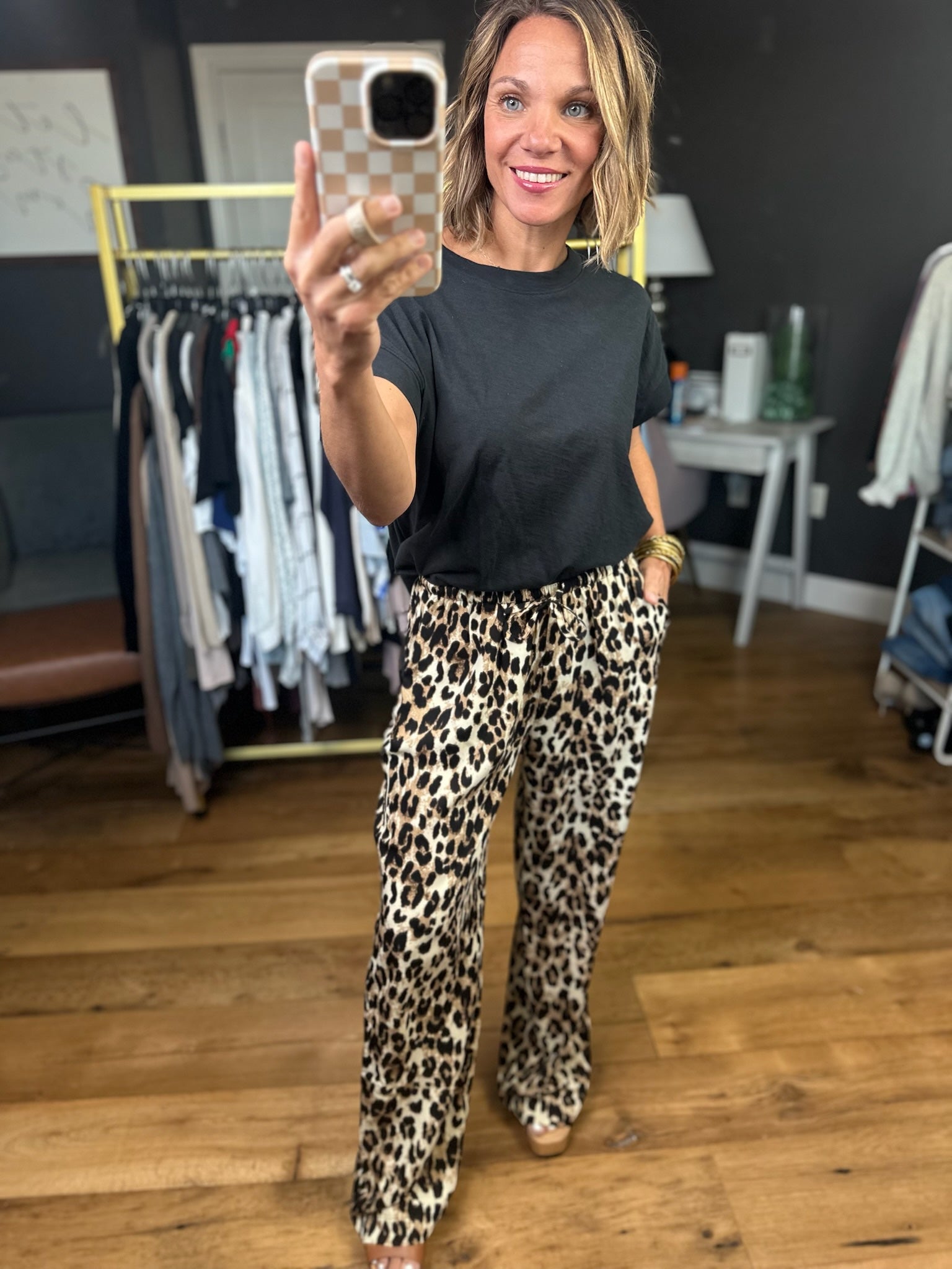 Got No Worries Animal Print Pant - Brown/Black-Wishlist-Anna Kaytes Boutique, Women's Fashion Boutique in Grinnell, Iowa