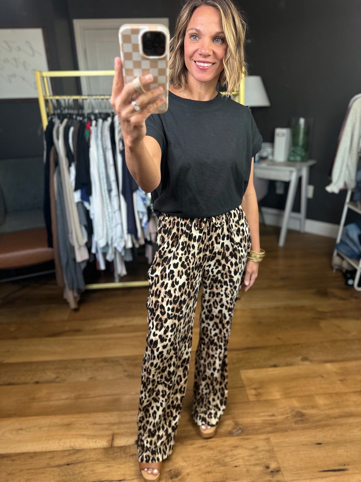 Got No Worries Animal Print Pant - Brown/Black-Wishlist-Anna Kaytes Boutique, Women's Fashion Boutique in Grinnell, Iowa