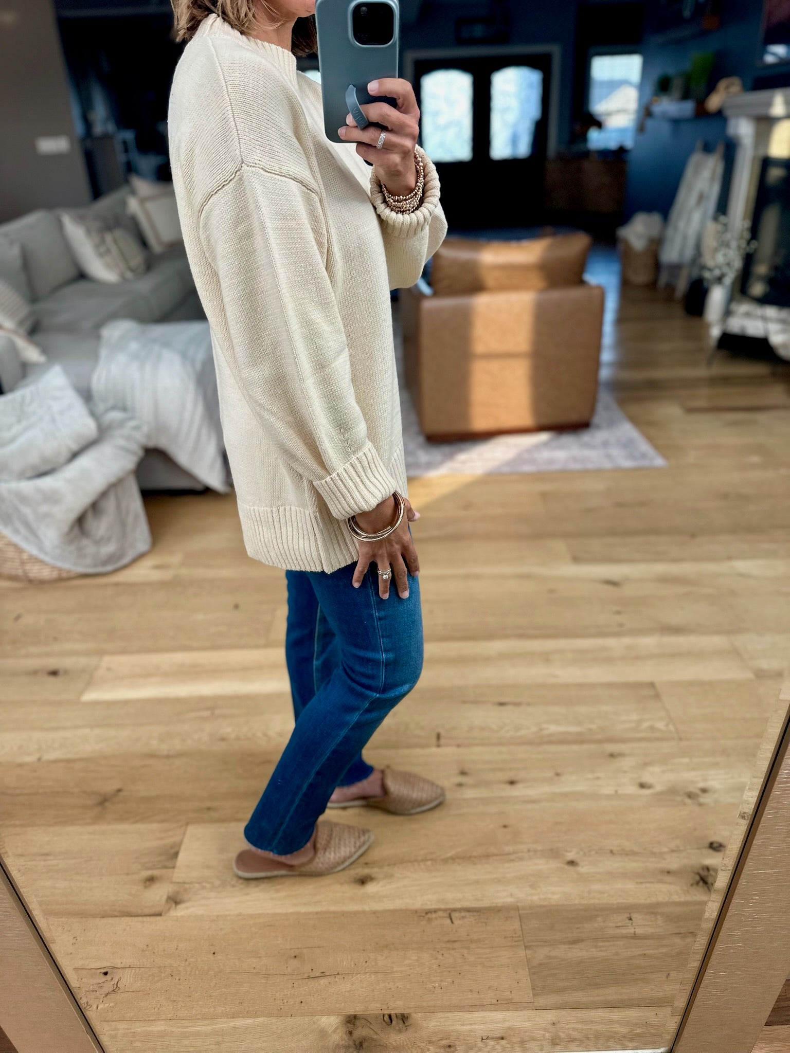 Higher Ground Knit Mock-Neck Sweater-sweater-Wishlist-Anna Kaytes Boutique, Women's Fashion Boutique in Grinnell, Iowa