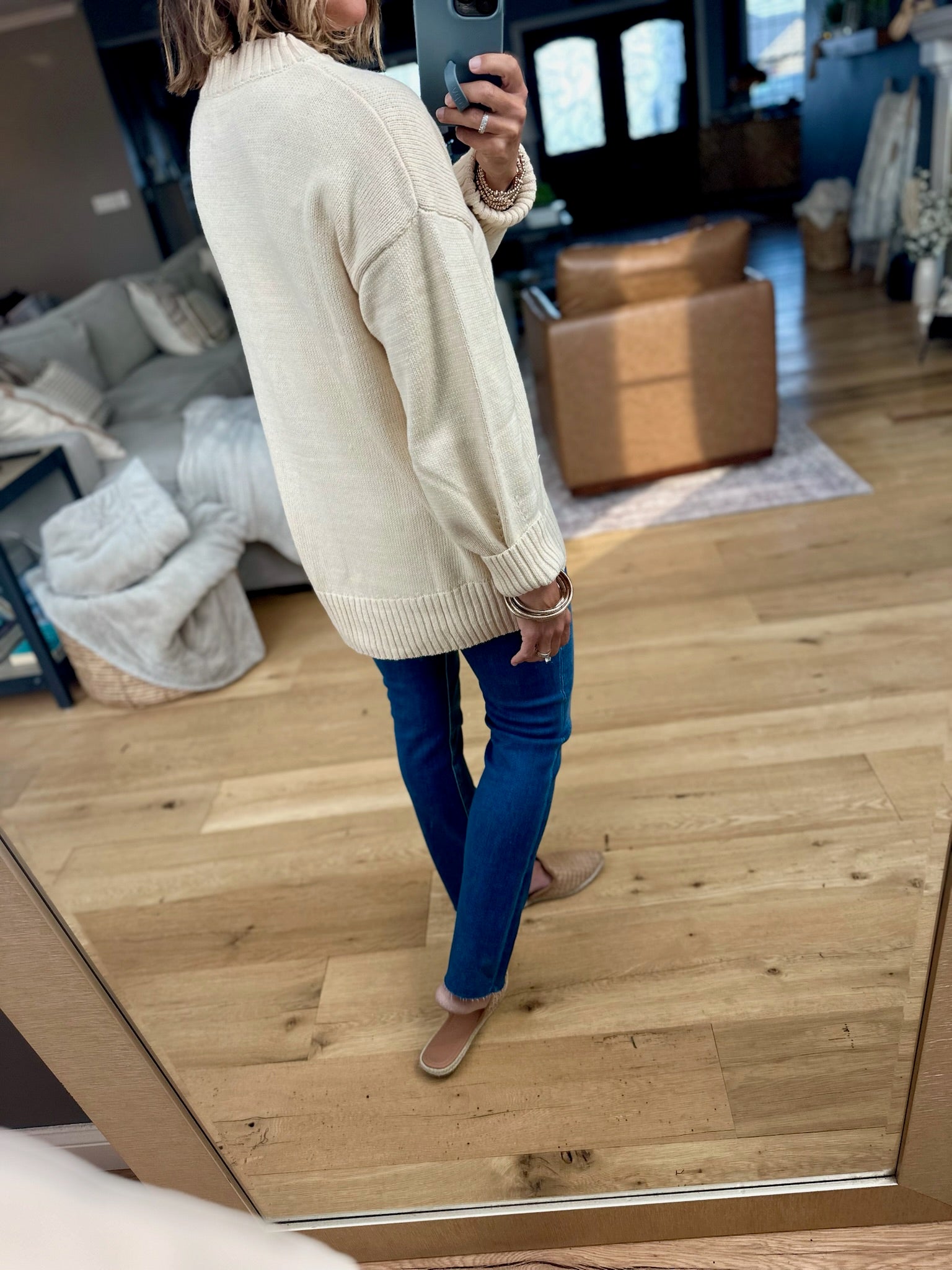 Higher Ground Knit Mock-Neck Sweater-sweater-Wishlist-Anna Kaytes Boutique, Women's Fashion Boutique in Grinnell, Iowa