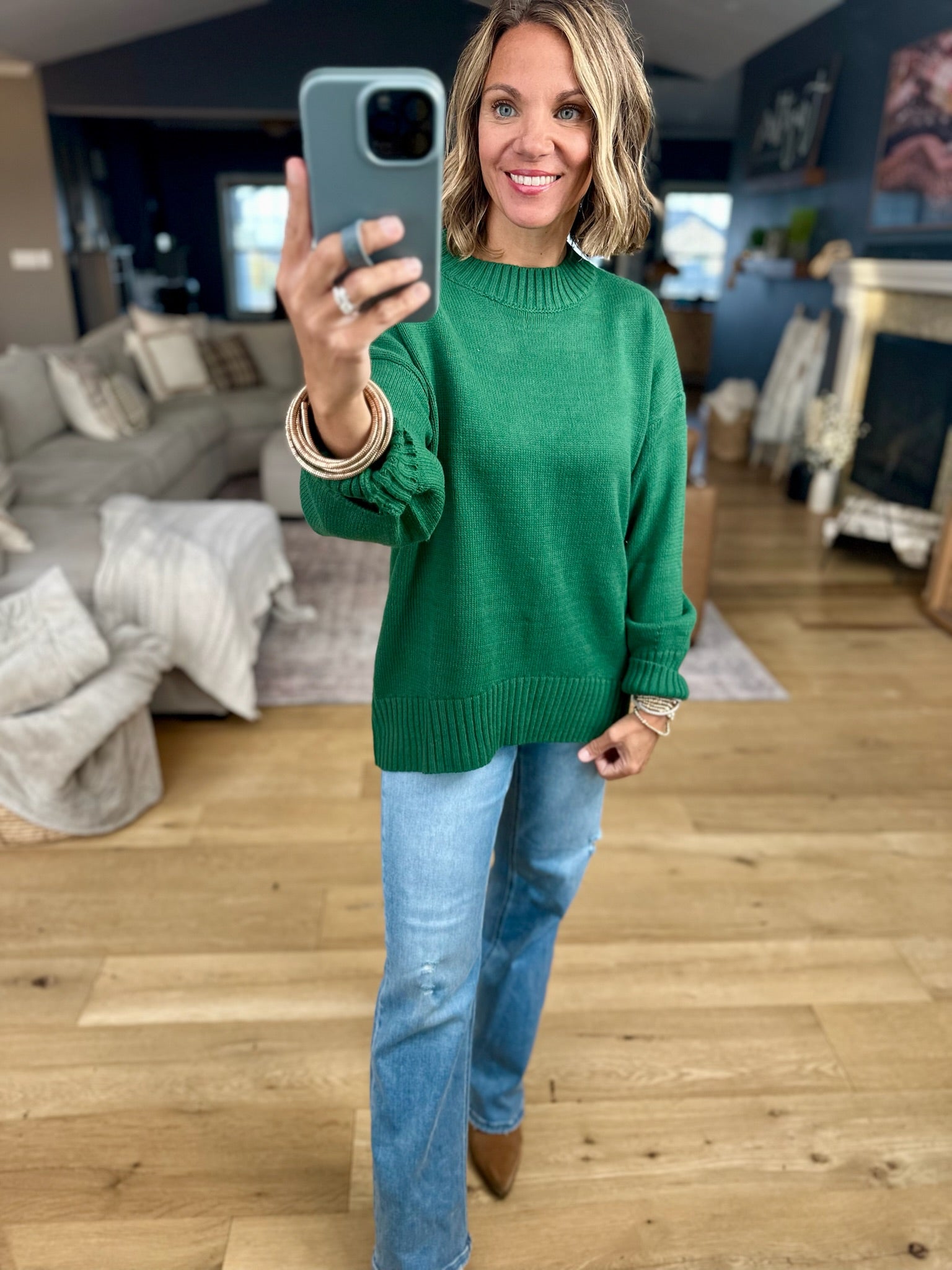 Higher Ground Knit Mock-Neck Sweater-sweater-Wishlist-Anna Kaytes Boutique, Women's Fashion Boutique in Grinnell, Iowa