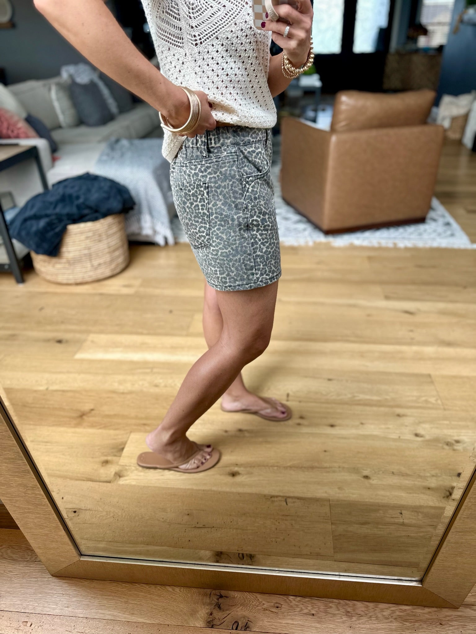 The Jessica Leopard Print Shorts-Shorts-Wishlist-Anna Kaytes Boutique, Women's Fashion Boutique in Grinnell, Iowa