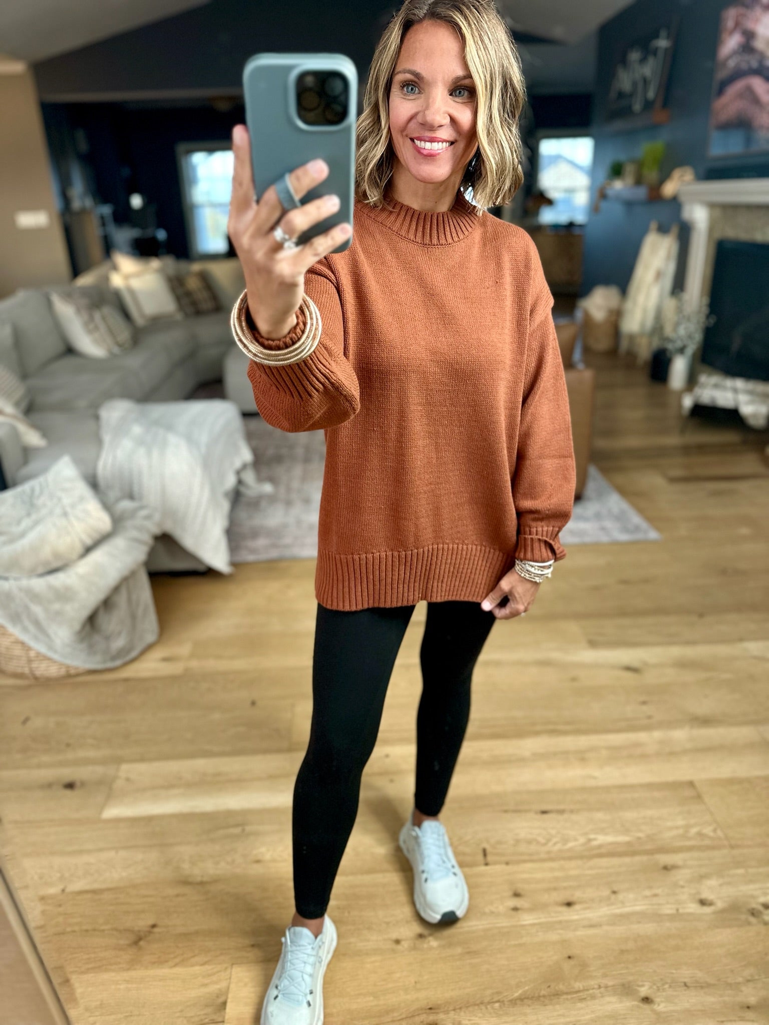 Higher Ground Knit Mock-Neck Sweater-sweater-Wishlist-Anna Kaytes Boutique, Women's Fashion Boutique in Grinnell, Iowa