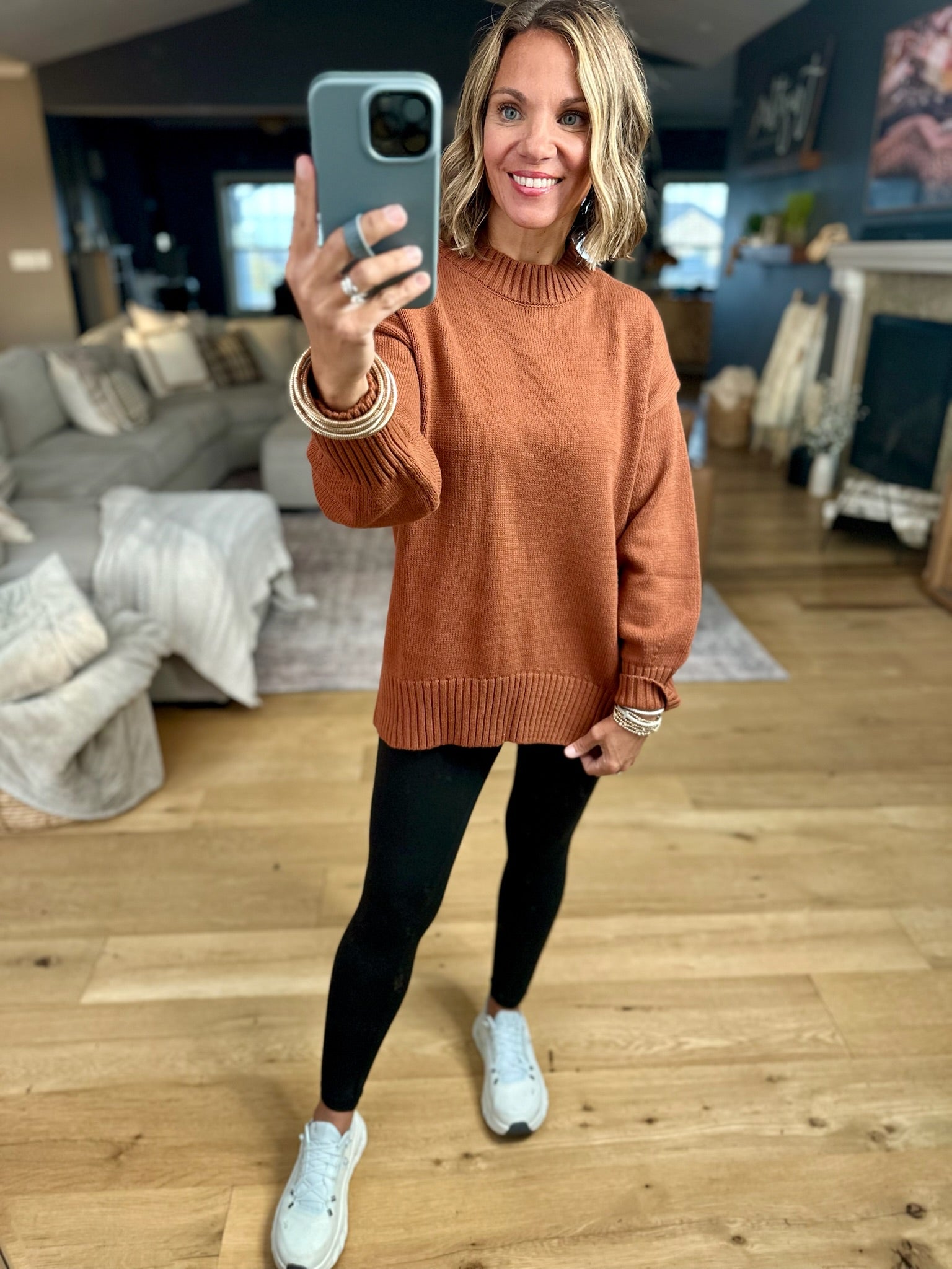 Higher Ground Knit Mock-Neck Sweater-sweater-Wishlist-Anna Kaytes Boutique, Women's Fashion Boutique in Grinnell, Iowa