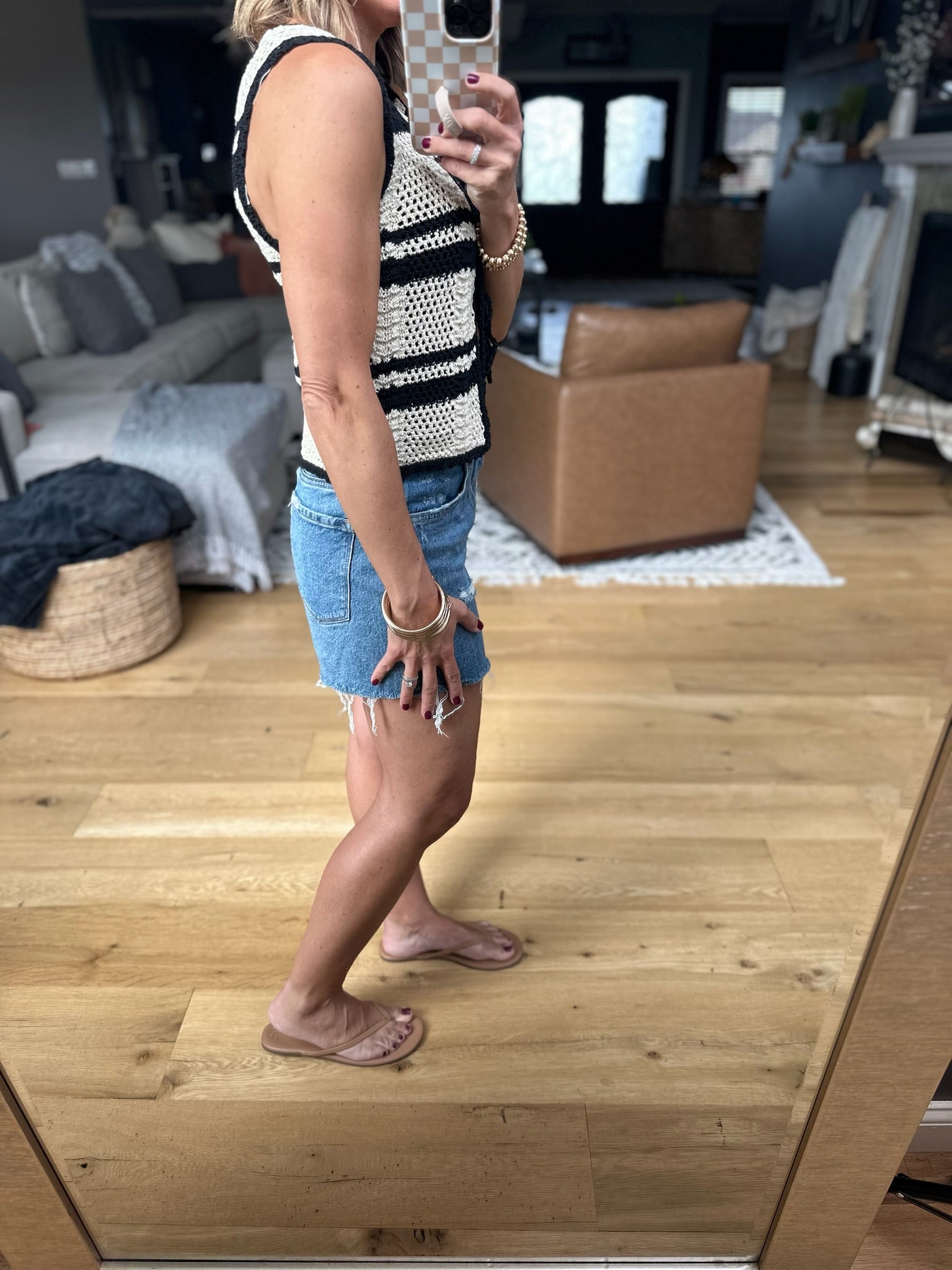 Proud Moment Knit Tie Vest - Black Combo-sweaters-Blu Pepper-Anna Kaytes Boutique, Women's Fashion Boutique in Grinnell, Iowa