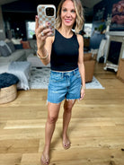 The Devon High-Rise Denim Shorts-Vervet-Anna Kaytes Boutique, Women's Fashion Boutique in Grinnell, Iowa