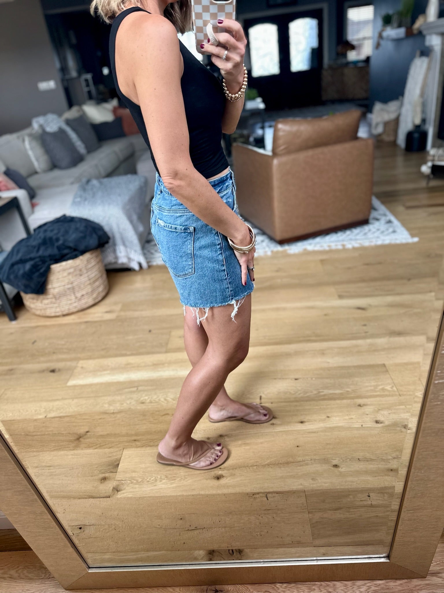 The Devon High-Rise Denim Shorts-Shorts-Vervet-Anna Kaytes Boutique, Women's Fashion Boutique in Grinnell, Iowa