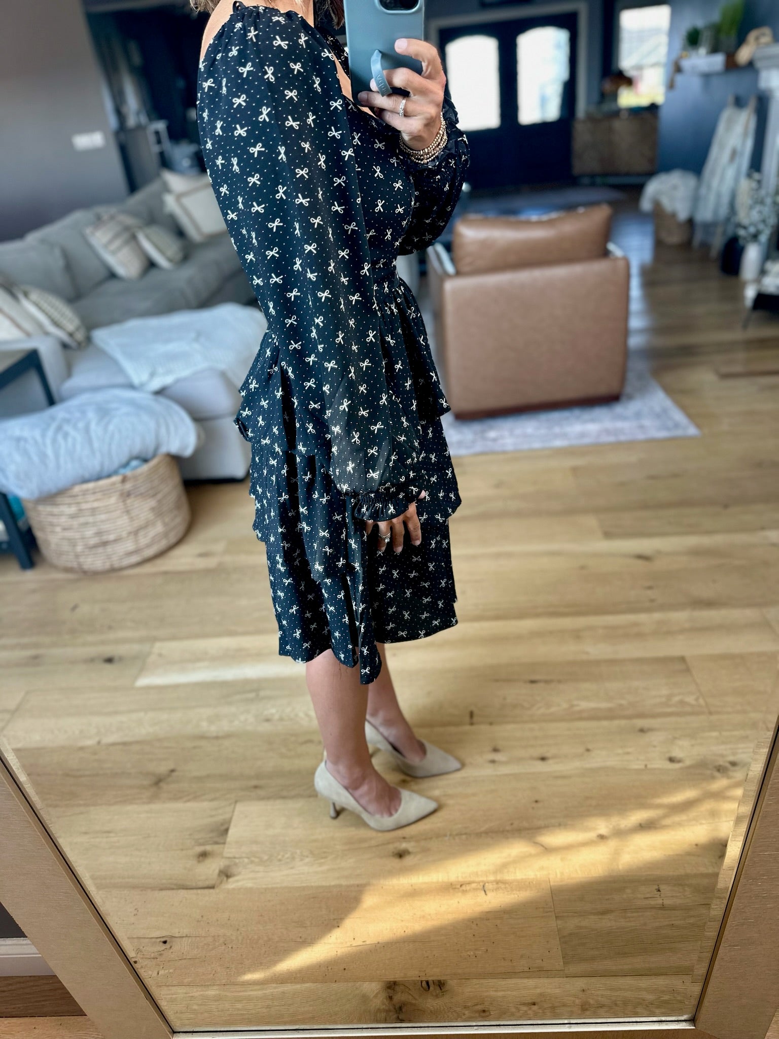 Any Way Possible Tiered Dress - Black-In Loom-Anna Kaytes Boutique, Women's Fashion Boutique in Grinnell, Iowa