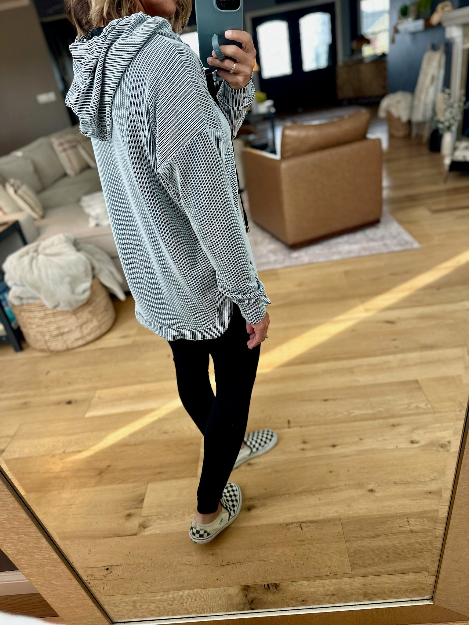 The Right Time Striped Hoodie-Doe & Rae-Anna Kaytes Boutique, Women's Fashion Boutique in Grinnell, Iowa