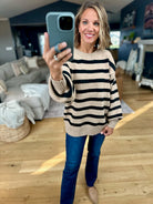 Easy Everyday Striped Knit Sweater-By Together-Anna Kaytes Boutique, Women's Fashion Boutique in Grinnell, Iowa