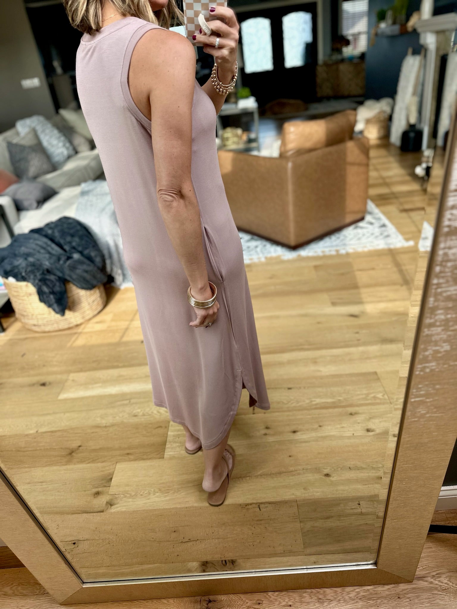 Make This Work Pocket Midi Dress - Mocha-Dresses-Staccato-Anna Kaytes Boutique, Women's Fashion Boutique in Grinnell, Iowa