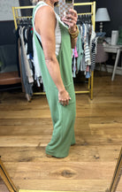 Something About This Pocket Jumpsuit - Basil-Eesome-Anna Kaytes Boutique, Women's Fashion Boutique in Grinnell, Iowa