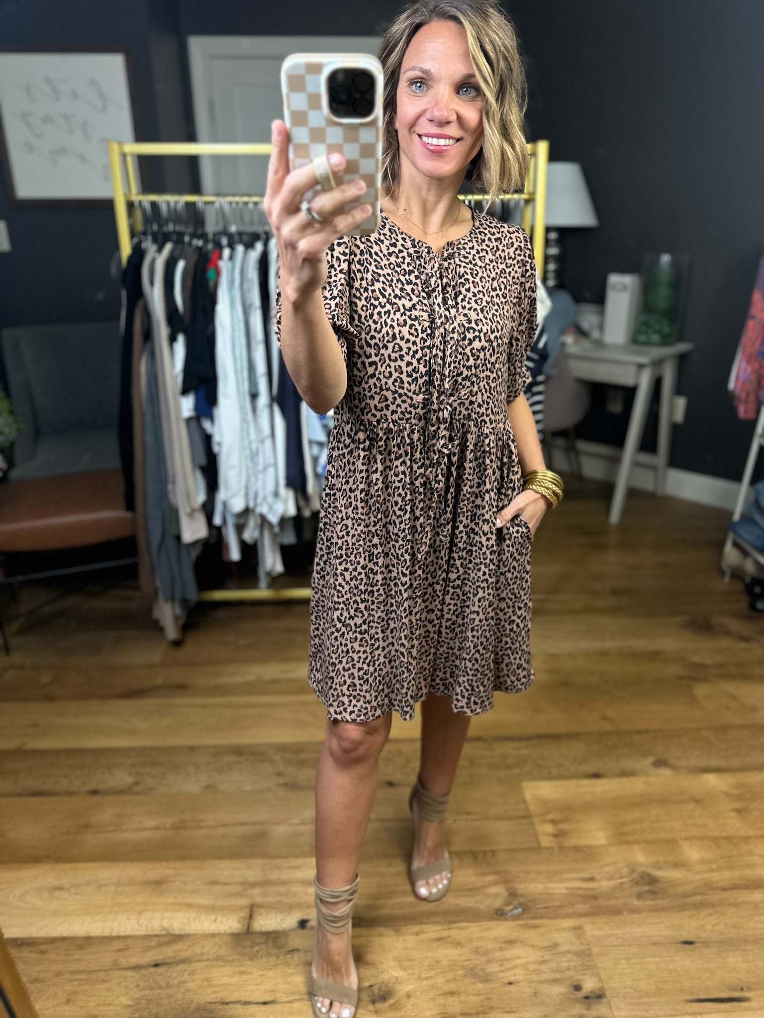 See Through Me Animal Print Dress - Black Multi-Jodifl-Anna Kaytes Boutique, Women's Fashion Boutique in Grinnell, Iowa